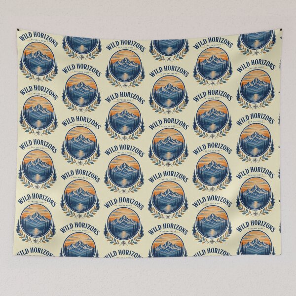 Item preview, Wild Horizons Explore More Mountain Badge Design designed and sold by HappyOops.