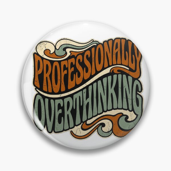 Item preview, Professionally Overthinking Retro Typography Art designed and sold by KMKDesignStudio.