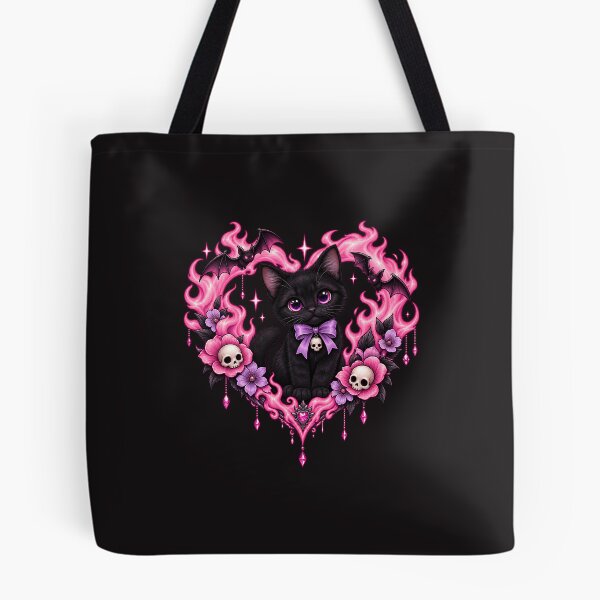 Item preview, Pastel-Goth Familiar | Creepy Cute Black Kitten Gothic Art designed and sold by DmaarGroup.