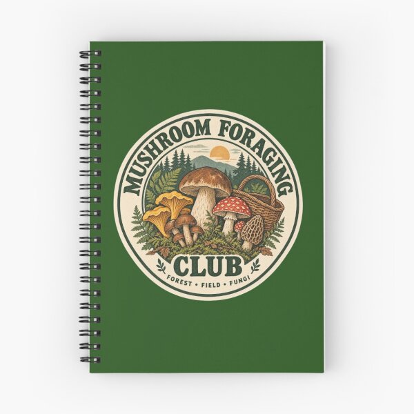 Item preview, Mushroom Foraging Club – Vintage Forest Fungi Badge designed and sold by ManSplotu.