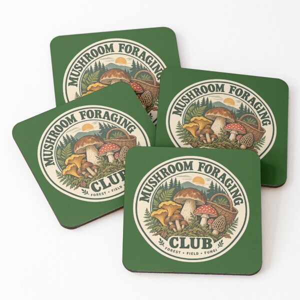 Item preview, Mushroom Foraging Club – Vintage Forest Fungi Badge designed and sold by ManSplotu.
