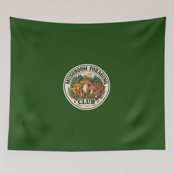 Item preview, Mushroom Foraging Club – Vintage Forest Fungi Badge designed and sold by ManSplotu.