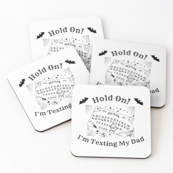 Item preview, Hold On I’m Texting My Dad. Black. halloween, dark humor, sarcasm, occult humor. designed and sold by NPC-wear.