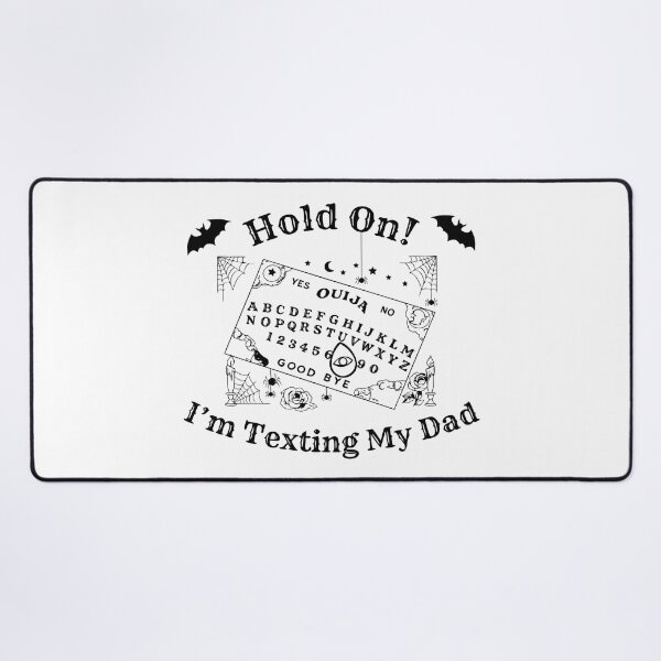 Item preview, Hold On I’m Texting My Dad. Black. halloween, dark humor, sarcasm, occult humor. designed and sold by NPC-wear.