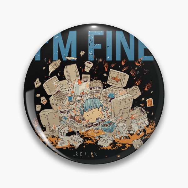 Item preview, Burnout Humor I'M FINE Chaos designed and sold by ChicTrendz.