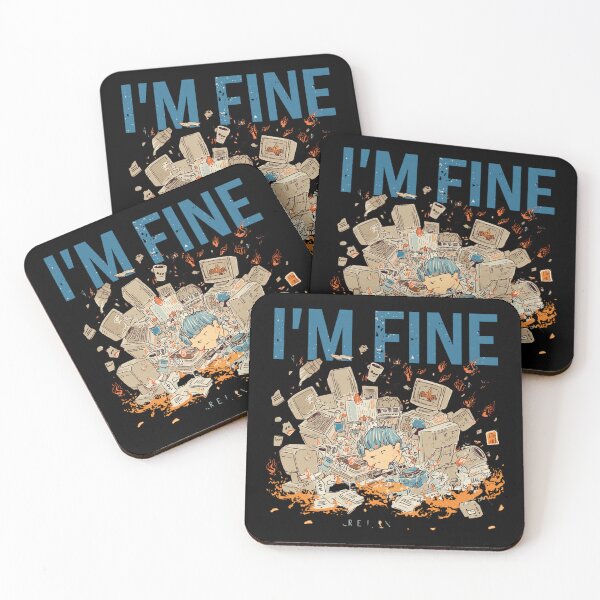 Item preview, Burnout Humor I'M FINE Chaos designed and sold by ChicTrendz.