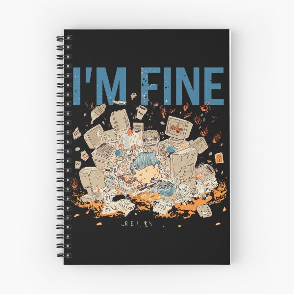 Item preview, Burnout Humor I'M FINE Chaos designed and sold by ChicTrendz.