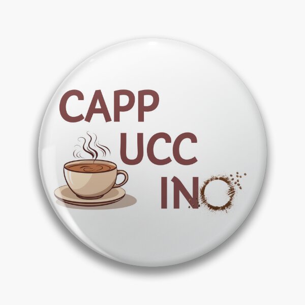 Item preview, Cappuccino Steaming Coffee Cup Typography designed and sold by KMKDesignStudio.