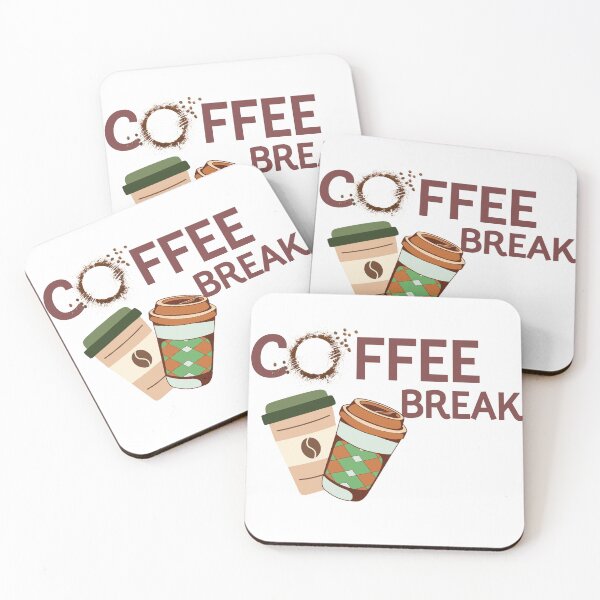 Item preview, Coffee Break Cute To Go Cups Caffeine Art designed and sold by KMKDesignStudio.
