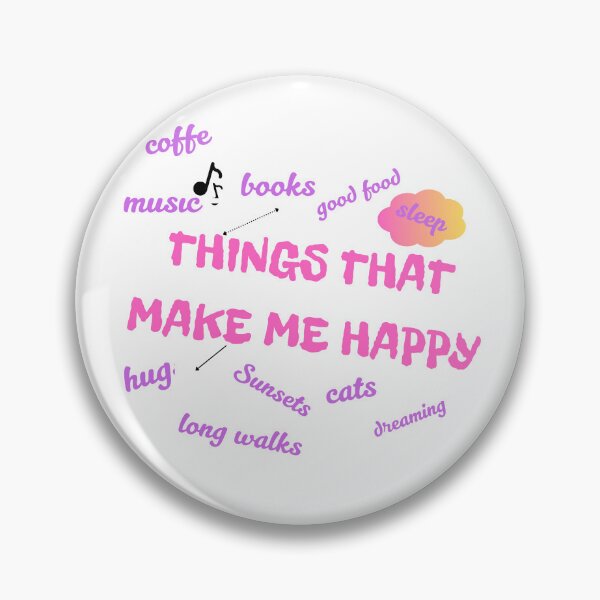 Item preview, Things That Make Me Happy Cute Pink Pastel Typography designed and sold by KMKDesignStudio.