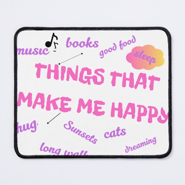Item preview, Things That Make Me Happy Cute Pink Pastel Typography designed and sold by KMKDesignStudio.