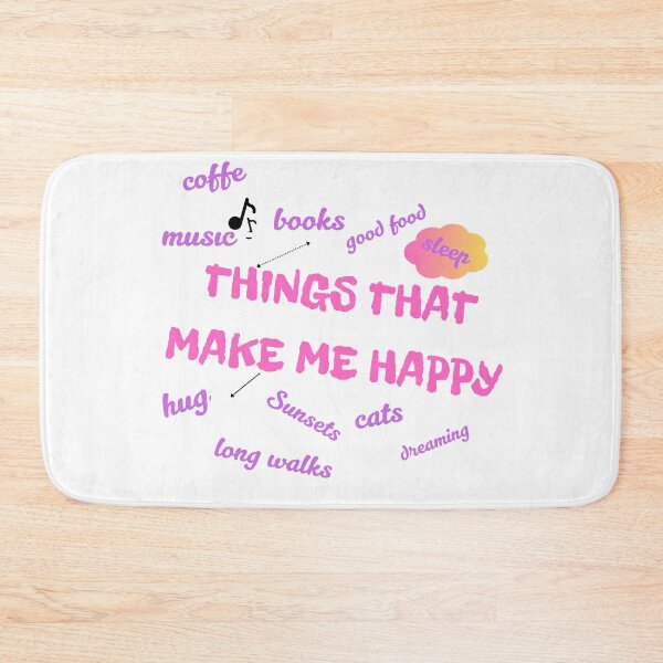 Item preview, Things That Make Me Happy Cute Pink Pastel Typography designed and sold by KMKDesignStudio.