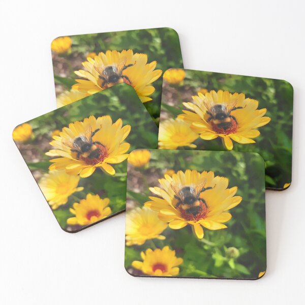 Item preview, Bee on marigold designed and sold by MariaKuhi.