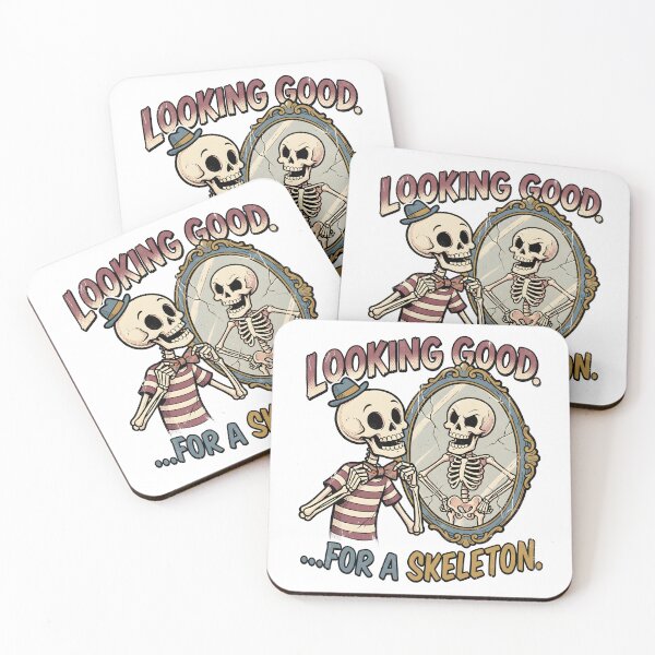 Item preview, Dapper Skeleton Adjusting Bowtie Mirror Looking Good For A Skeleton Graphic designed and sold by MisteryDesigner.
