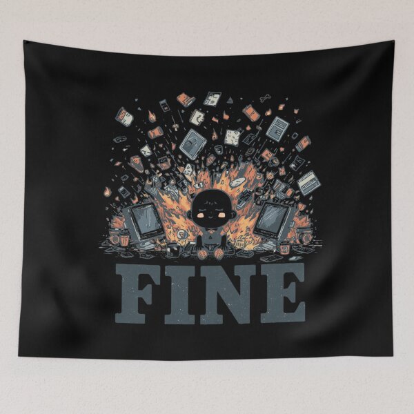 Item preview, Work Stress Humor I'M FINE designed and sold by ChicTrendz.