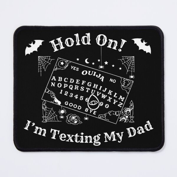 Item preview, Hold On I’m Texting My Dad. Black. halloween, dark humor, sarcasm, occult humor. designed and sold by NPC-wear.