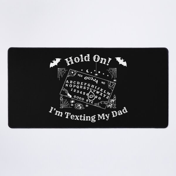 Item preview, Hold On I’m Texting My Dad. Black. halloween, dark humor, sarcasm, occult humor. designed and sold by NPC-wear.