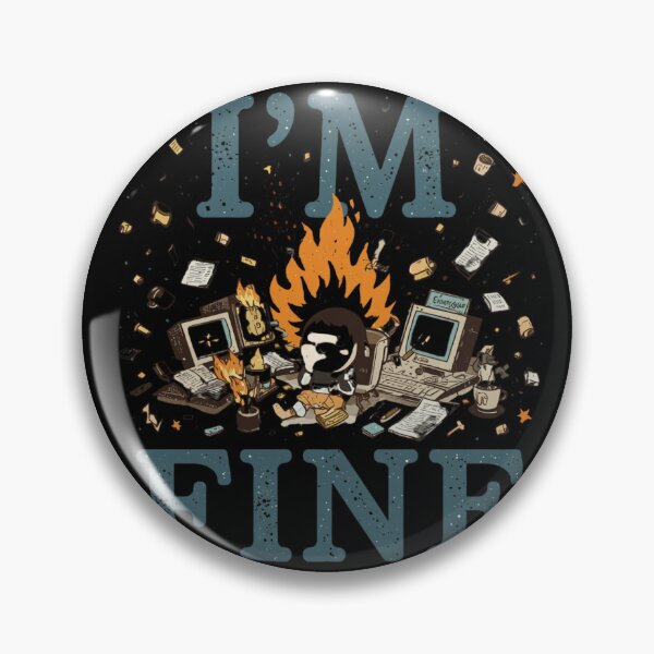 Item preview, Overwhelmed Humor I'M FINE designed and sold by ChicTrendz.