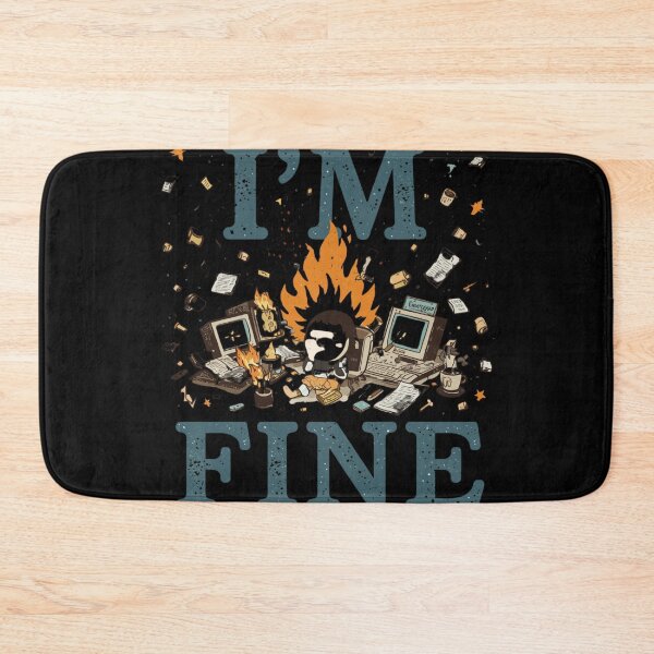 Item preview, Overwhelmed Humor I'M FINE designed and sold by ChicTrendz.