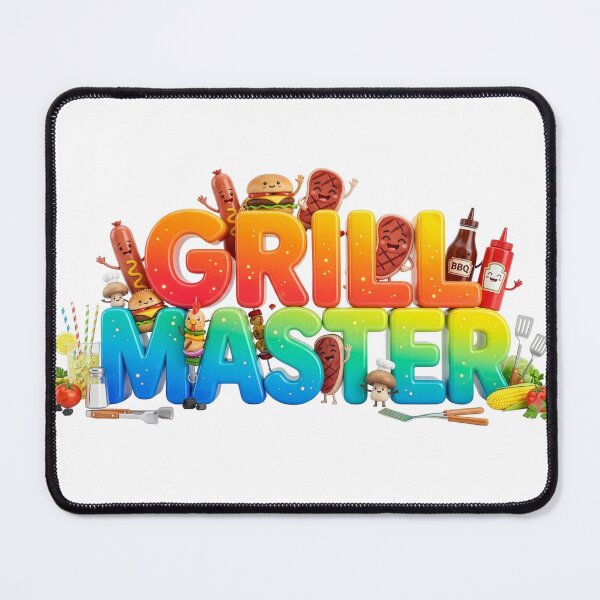 Item preview, Grill Master Cartoon BBQ Typography designed and sold by KMKDesignStudio.