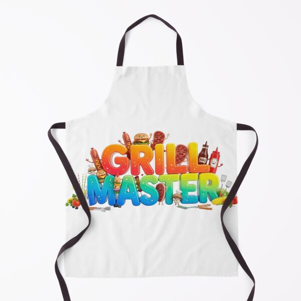 Item preview, Grill Master Cartoon BBQ Typography designed and sold by KMKDesignStudio.