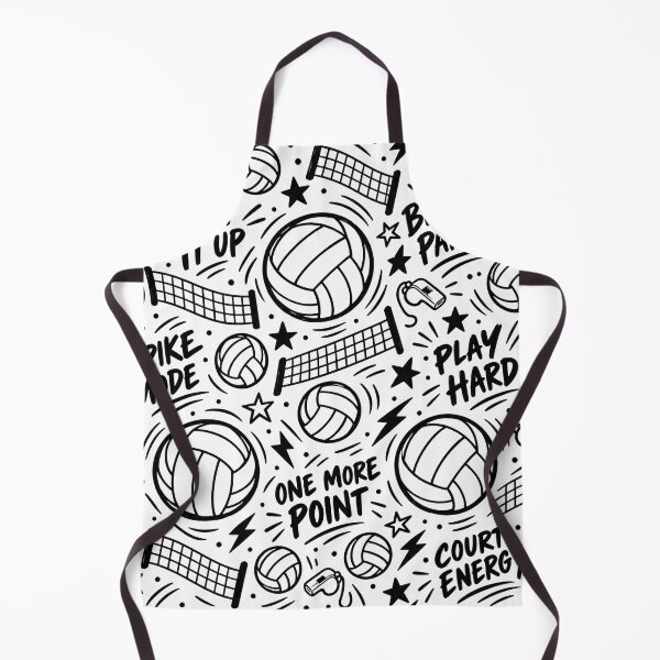 Item preview, Volleyball Doodle Quotes Black and White Pattern designed and sold by SayMaria.