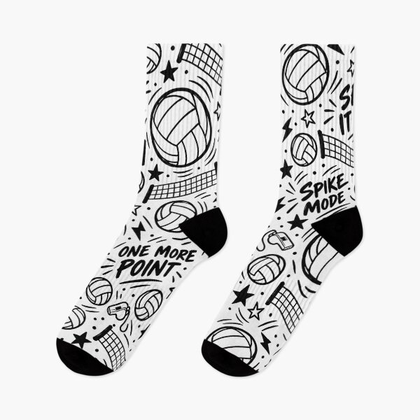 Item preview, Volleyball Doodle Quotes Black and White Pattern designed and sold by SayMaria.