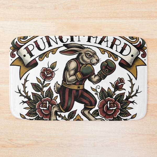 Item preview, Traditional Tattoo Boxing Rabbit Vintage Punch Hard Art designed and sold by Martial-Art-23.