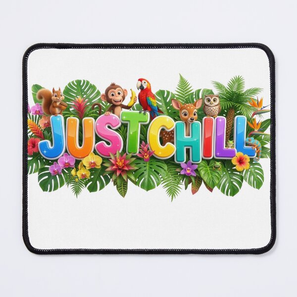 Item preview, Just Chill 3D Glossy Jungle Animals Banner designed and sold by KMKDesignStudio.