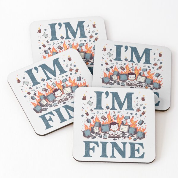 Item preview, Office Chaos Humor I'M FINE designed and sold by ChicTrendz.