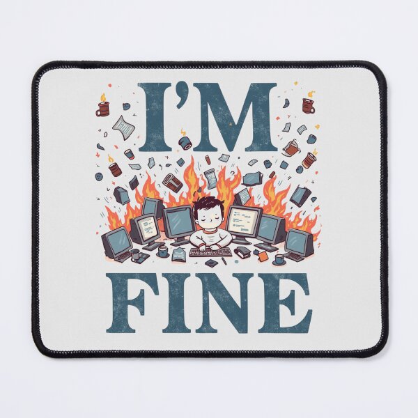 Item preview, Office Chaos Humor I'M FINE designed and sold by ChicTrendz.