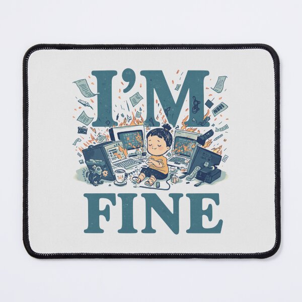 Item preview, Funny Deadline Humor I'M FINE designed and sold by ChicTrendz.