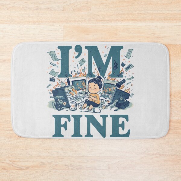 Item preview, Funny Deadline Humor I'M FINE designed and sold by ChicTrendz.