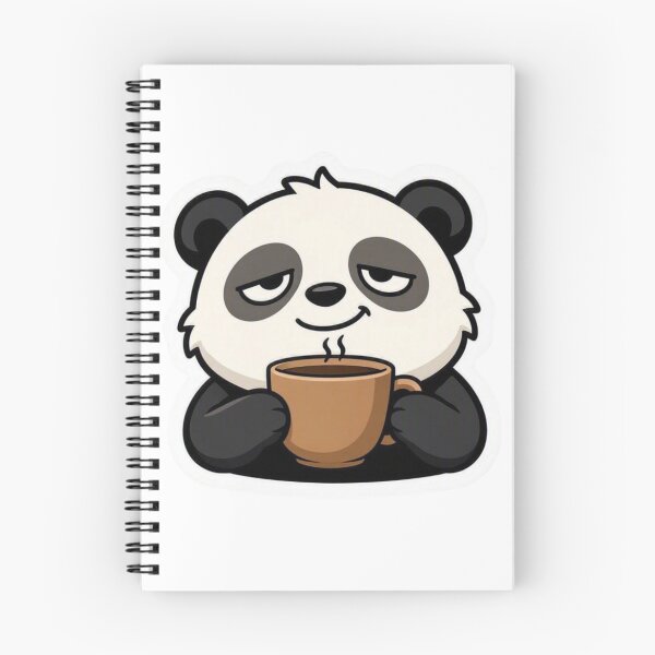 Item preview, Sleepy Panda Coffee Sticker, Funny Cartoon designed and sold by gkhanco.