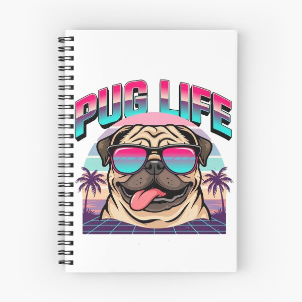 Artikelvorschau, Kopie von Retro Synthwave Pug Life entworfen und verkauft von KMKDesignStudio.
