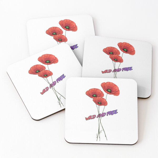 Item preview, Wild and Free Red Poppy Flowers Watercolor Botanical Art designed and sold by mimikaka.