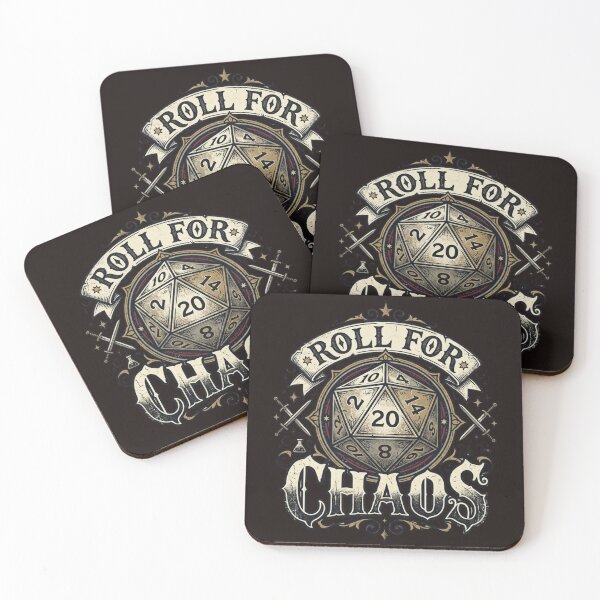 Item preview, Roll for Chaos – Funny D20 Tabletop RPG Fantasy Design designed and sold by RajDeals.