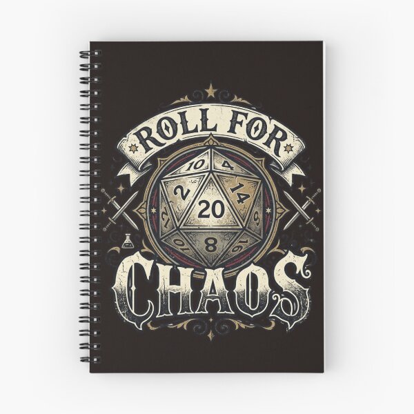 Item preview, Roll for Chaos – Funny D20 Tabletop RPG Fantasy Design designed and sold by RajDeals.