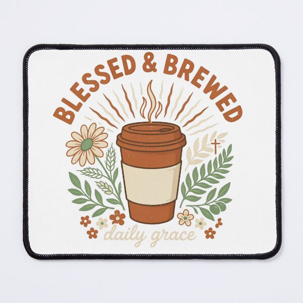 Item preview, Blessed And Brewed Daily Grace Coffee Art designed and sold by KMKDesignStudio.