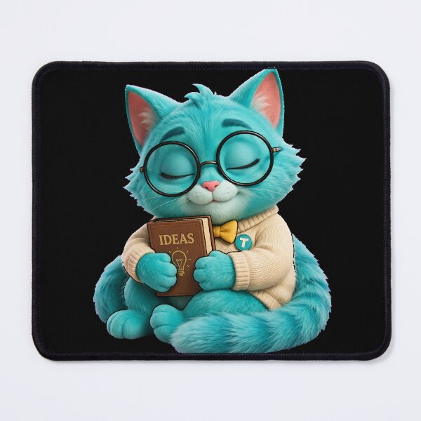 Item preview, Turki Turquoise Cat Hugging Idea Book designed and sold by Turki & Tres Colores.
