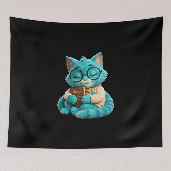 Item preview, Turki Turquoise Cat Hugging Idea Book designed and sold by Turki & Tres Colores.
