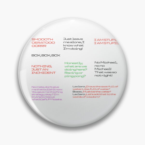 Item preview, Ultimate F1 Iconic Team Radio Quotes Sticker Pack designed and sold by KMKDesignStudio.