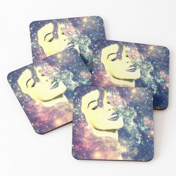 Item preview, Galaxy Lady: Ann-Margret Retro Space Graphic - Teal Purple designed and sold by 2sweetsDesign.