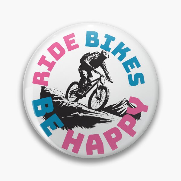 Item preview, Ride Bikes Be Happy Mountain Biking Quote designed and sold by KMKDesignStudio.