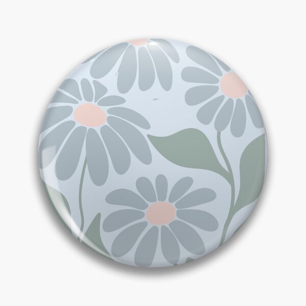Item preview, Retro daisy (faded denim shade) designed and sold by 247DesignStudio.