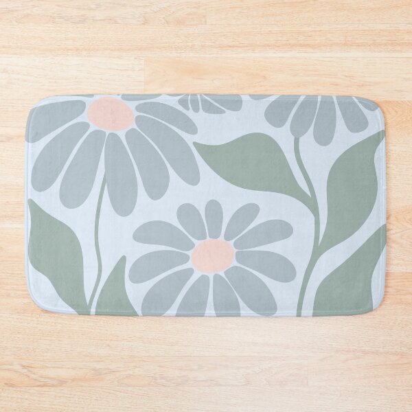 Item preview, Retro daisy (faded denim shade) designed and sold by 247DesignStudio.