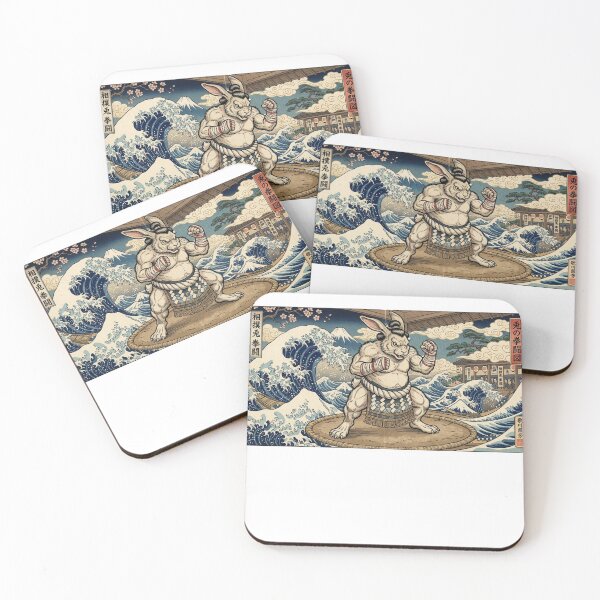 Item preview, Traditional Japanese Woodblock Boxing Rabbit Ukiyo-e Art designed and sold by Martial-Art-23.