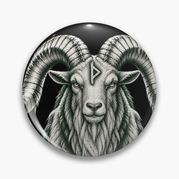Artikelvorschau, Tanngrisnir – Thurisaz Yule Goat Nordic Winter Engraving entworfen und verkauft von Anyshca.