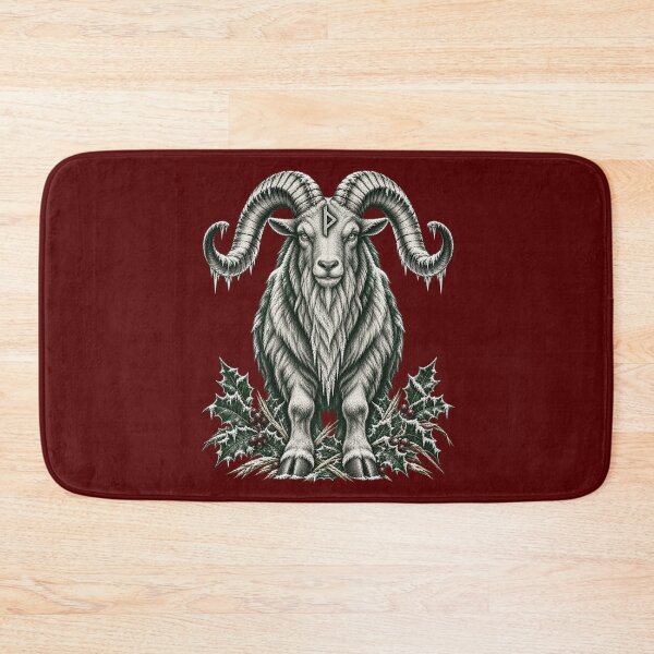 Item preview, Tanngrisnir – Thurisaz Yule Goat Nordic Winter Engraving designed and sold by Anyshca.