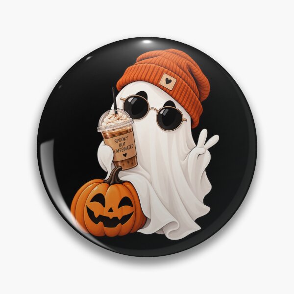 Item preview, Spooky Ghost Coffee Halloween Sticker, Cute Fall Design designed and sold by Butterfly  Effect.